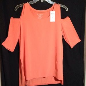 Chico's Cold Shoulder Knit Top.